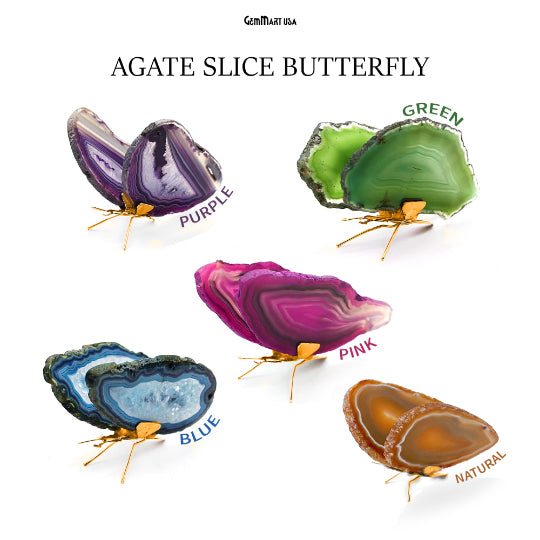 Agate Slice Butterfly, Home...