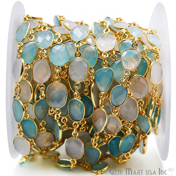 Aqua & White Chalcedony...