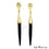 Black Onyx Spike Earring, 65x7mm Spike Shape 24k Gold Plated Gemstone Stud Earring (GPBO-90014) - GemMartUSA (763342225455)