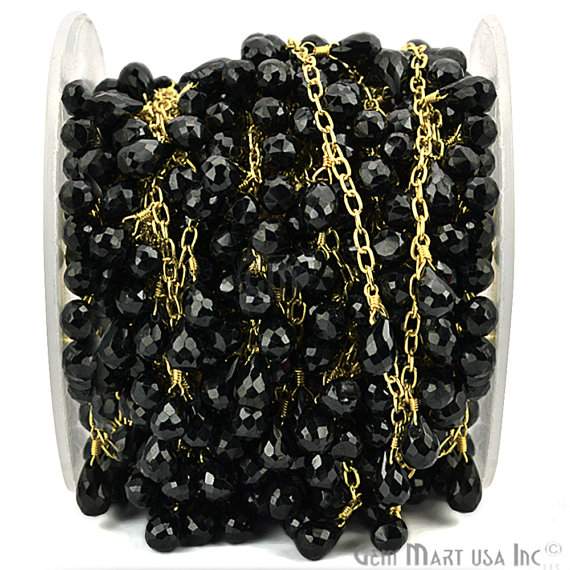 Black Spinel Gold Plated...