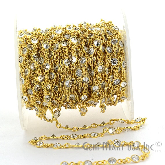 Crystal 4mm Round Gold...