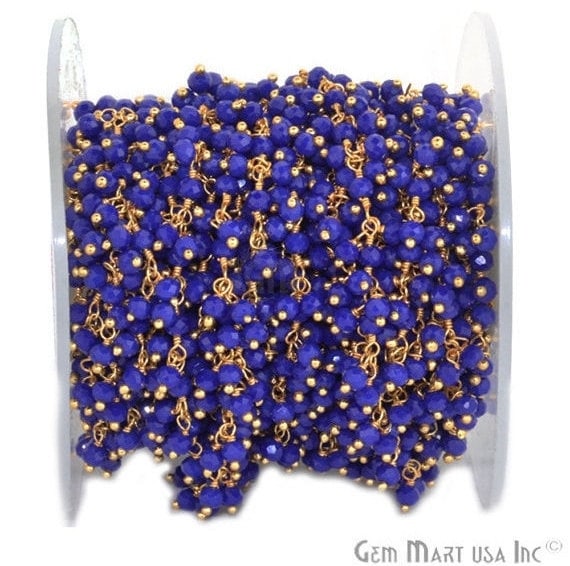 Dark Blue Chalcedony Faceted...
