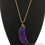 One Of A Kind Blue Rough Druzy 47x14mm Gold Electroplated 18 Inch Chain With Pendant - GemMartUSA