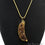 One Of A Kind Brown Rough Druzy 47x13mm Gold Electroplated 18 Inch Chain With Pendant - GemMartUSA