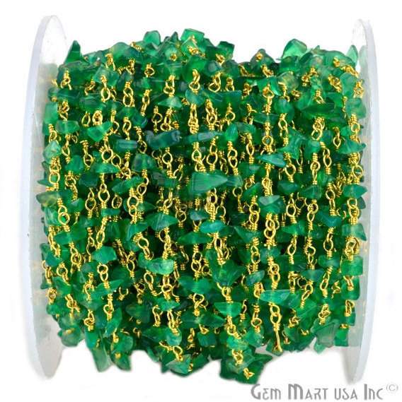 Green Onyx Nugget Chip...