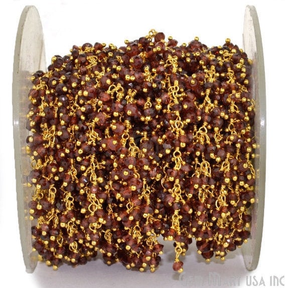 Garnet Faceted Beads Cluster...