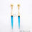 Hydro Blue Topaz Spike Earring, 64x7mm Spike Shape 24k Gold Plated Gemstone Stud Earring (GPHB-90012) - GemMartUSA (763330428975)