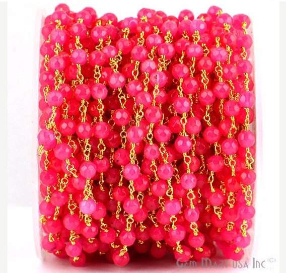 Hot Pink Jade 4mm...