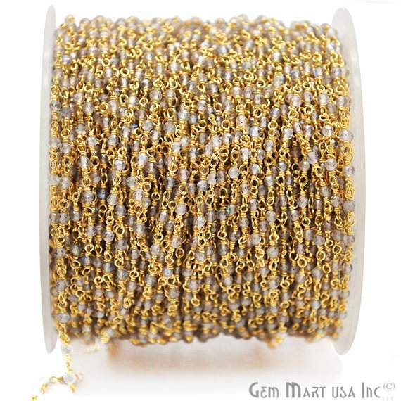 Labradorite Gold Plated Wire...