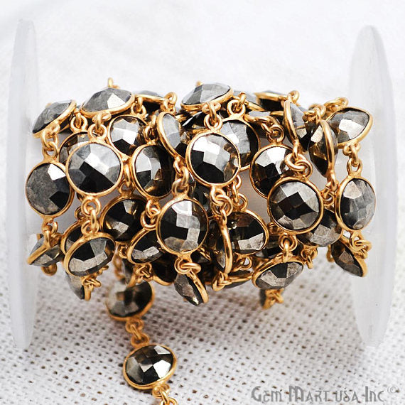 Pyrite 10mm Round Gold...