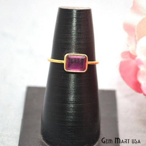 Ruby Stone 2.35ct Gold Vermeil 9x7mm Gemstone Wedding Ring - GemMartUSA