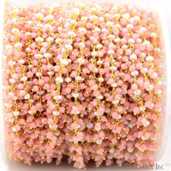 Rose Chalcedony & Pearl...