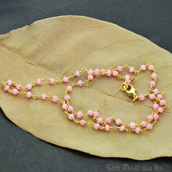 Natural Rose Chalcedony Necklace...