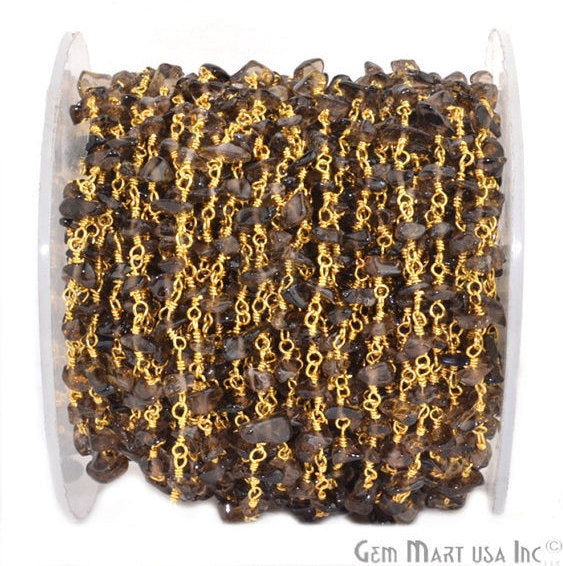 Smoky Topaz Gold Plated...