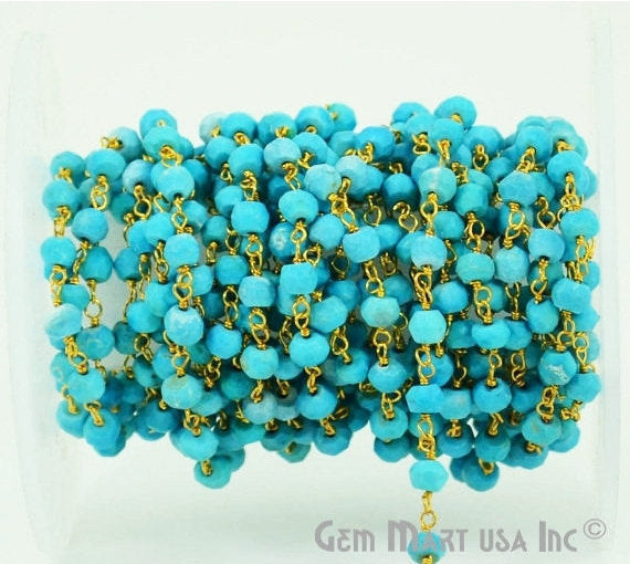 Turquoise Gold Plated Wire...
