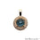 Round Shape 20x13mm Cubic Zircon Gemstone Dangle Pendant (50120) (Pick Your Gemstone, Plating) - GemMartUSA