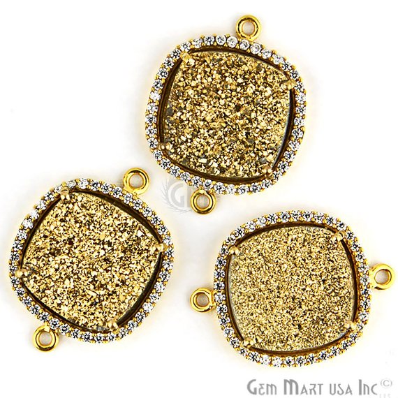 Druzy Cubic Zircon Pave...