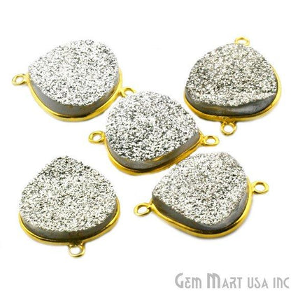 druzy connector beads, druzy connector