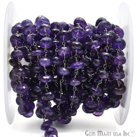 Amethyst Beads Oxidized Wire...