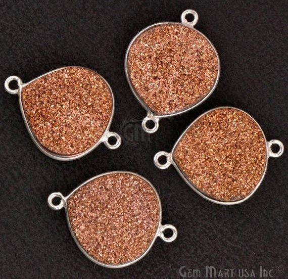 druzy connector beads, druzy connector