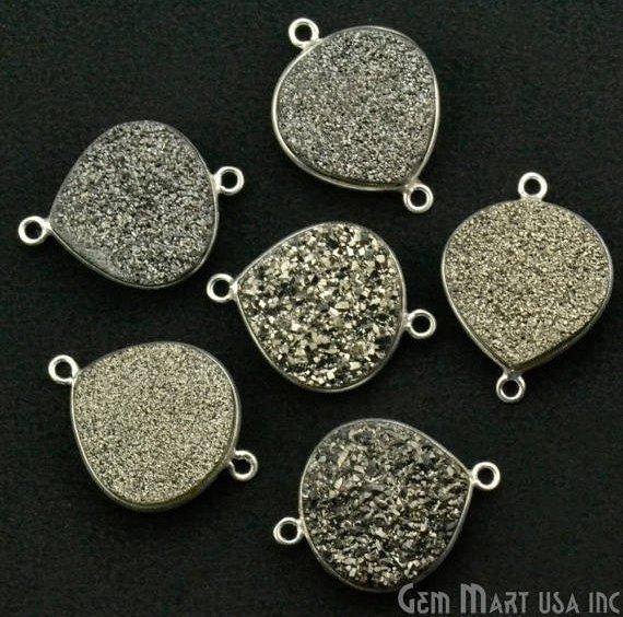 druzy connector beads, druzy connector