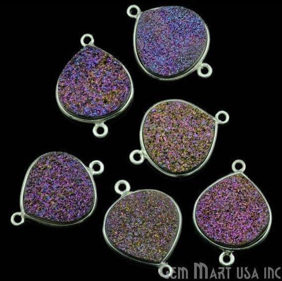 druzy connector beads, druzy connector