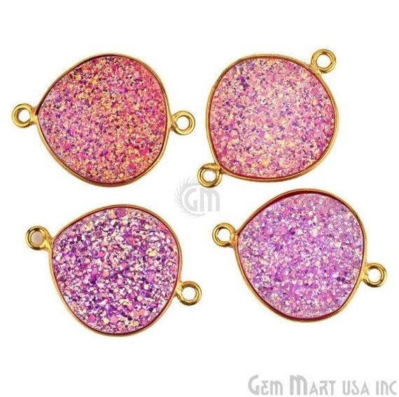druzy connector beads, druzy connector