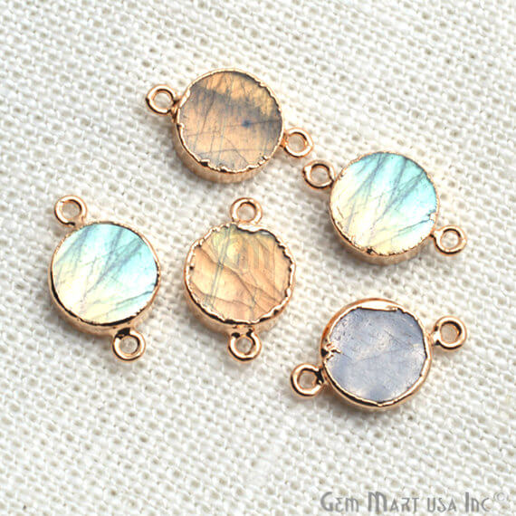 Labradorite Round 12mm Gold...