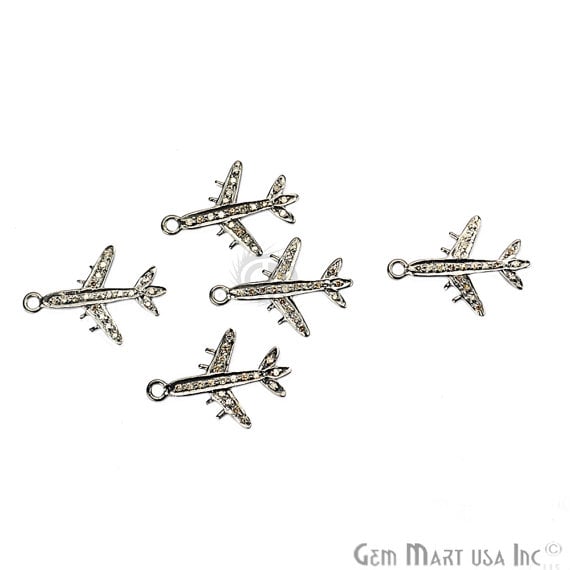 Airplane Shape 19x14mm Diamond...