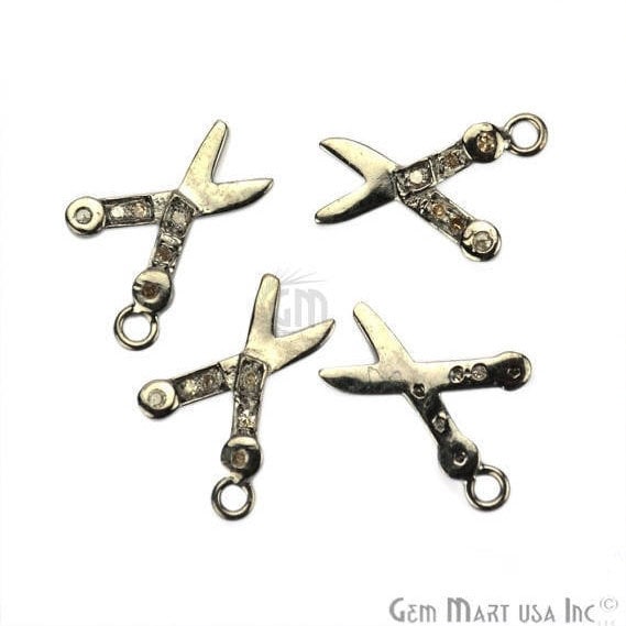 Scissors Shape Diamond Charms...