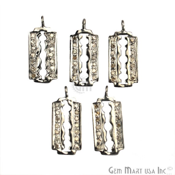 Blade Shape Diamond Charms...