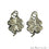 Flower Shape Diamond Charms Pendant, 21x15mm 925 Sterling Silver Pave Charms Pendant - GemMartUSA (755151274031)