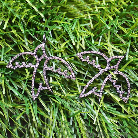 Bird Charm Diamond Pendant, Sterling Silver Necklace Charm Pendant - GemMartUSA (763559968815)