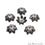 Pave Flower Shape Diamond Charm Beads, Sterling Silver Necklace Charm Beads - GemMartUSA (763636318255)