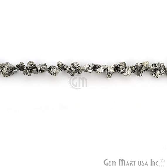 1 Strand Black Pyrite AAA High Quality Rough Nugget 10Inch length Jewelry Making Supply (Rlbp-70011) - GemMartUSA (762895007791)