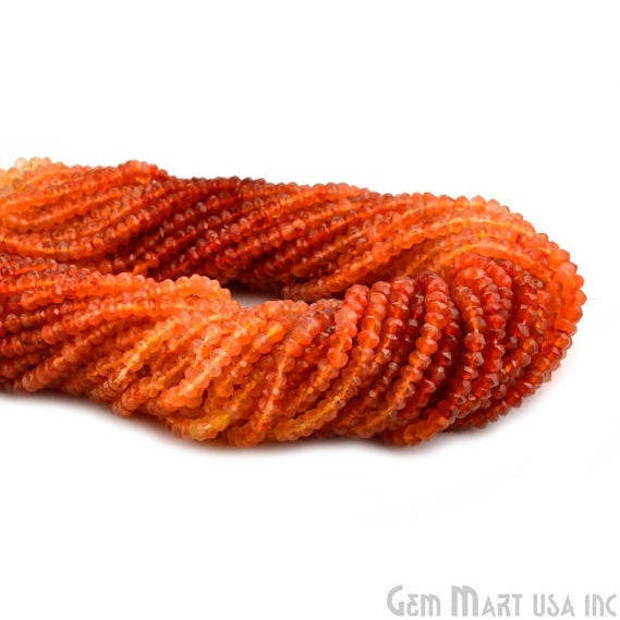 Carnelian Rondelle Beads, 13...