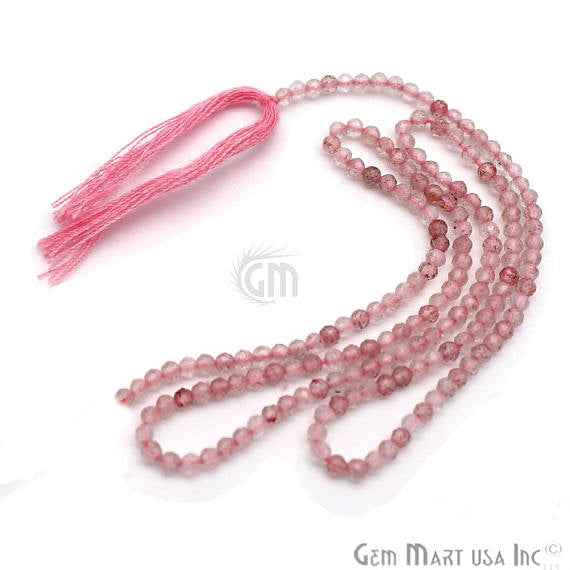 Rose Quartz Rondelle Beads,...