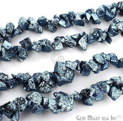 1 Strand Sky Blue Pyrite AAA High Quality Rough Nugget Chips 10Inch length Jewelry Making Supply (RLSB-70011) - GemMartUSA (762897924143)