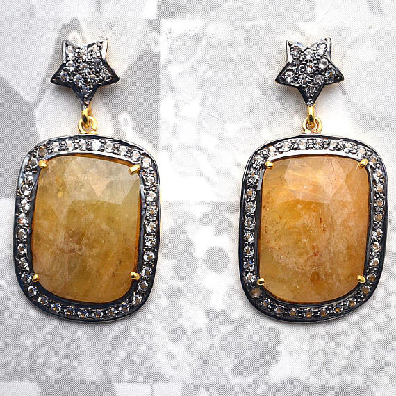 Yellow Sapphire With Cubic...