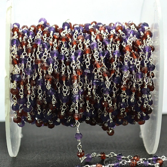 Amethyst With Garnet Silver...