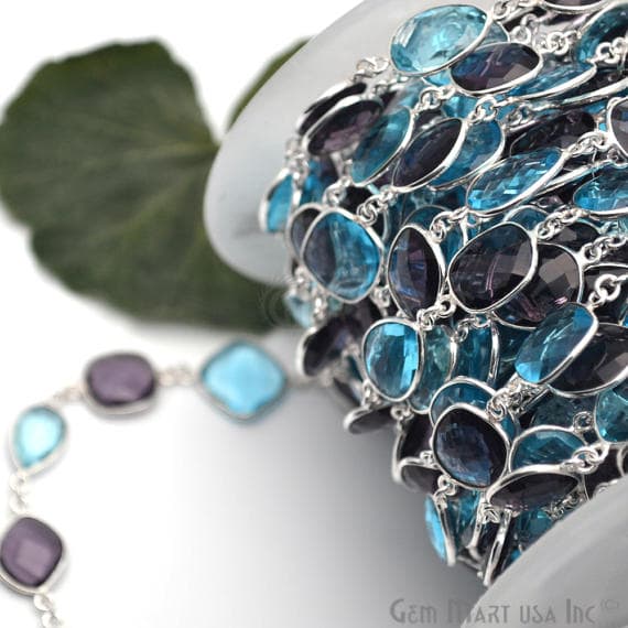 Blue Topaz With Amethyst...