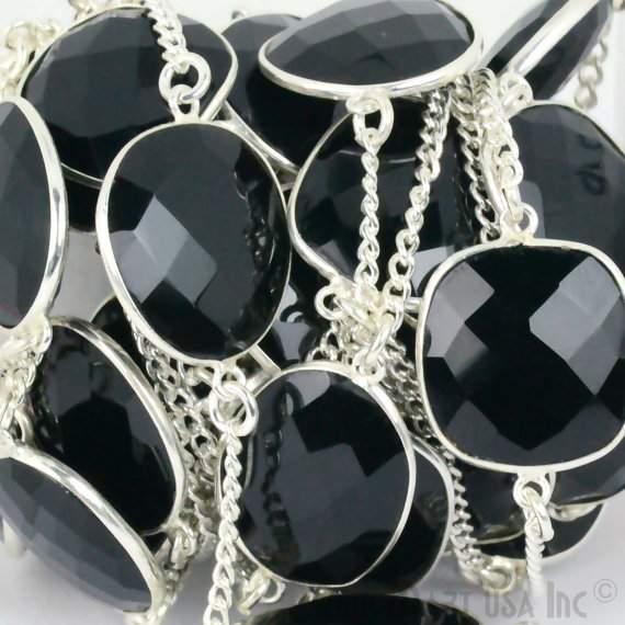Black Onyx 15mm Silver...