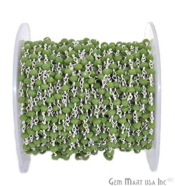 Green Chrysoprase Silver Plated...