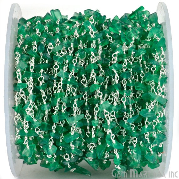 Green Onyx Nugget Chip...