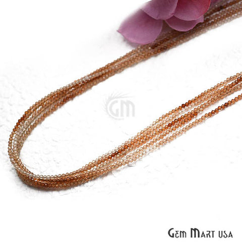 Hessonite Bead Chain, Silver Plated Jewelry Making Necklace Chain - GemMartUSA (762463944751)