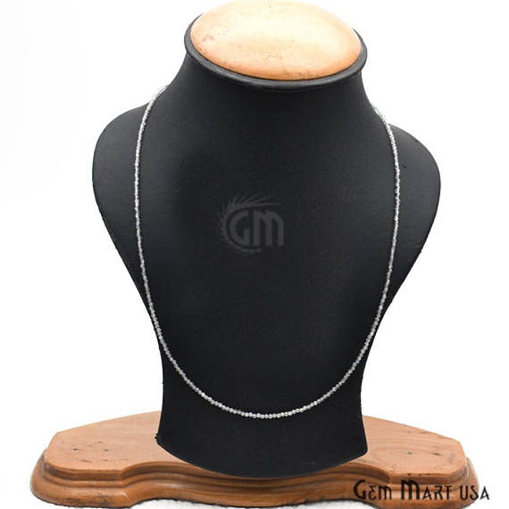 Labradorite Bead Chain, Silver Plated Jewelry Making Necklace Chain - GemMartUSA (762465026095)