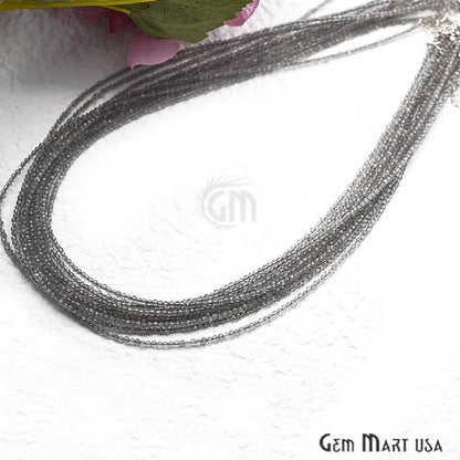 Round Tiny Gemstone Beads Silver Wire clasp Necklace