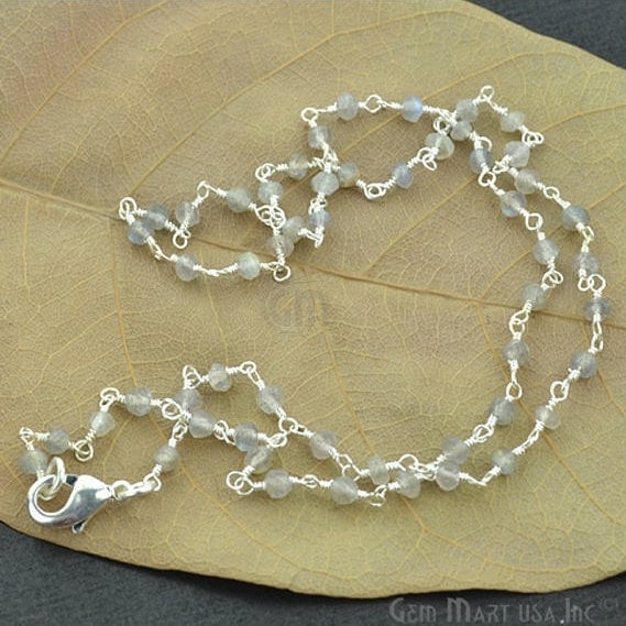 Natural Labradorite Necklace chain,...
