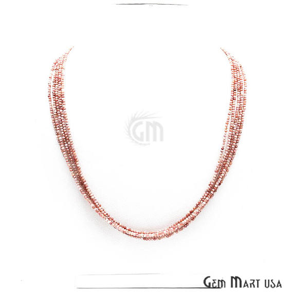 Pink Opal Bead Chain, Silver Plated Jewelry Making Necklace Chain - GemMartUSA (762469548079)