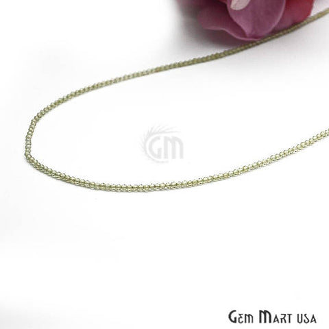Peridot Bead Chain, Silver Plated Jewelry Making Necklace Chain - GemMartUSA (762471809071)